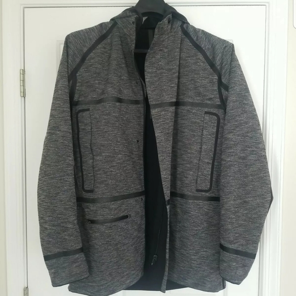 $298 LULULEMON Palindro Jacket Sz XL Black Heathered Black Waterproof Reversible - Picture 6 of 8